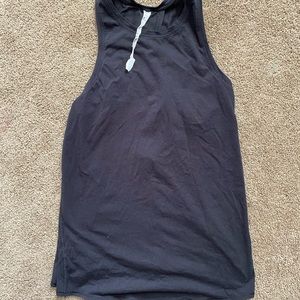 lululemon black open back tank top